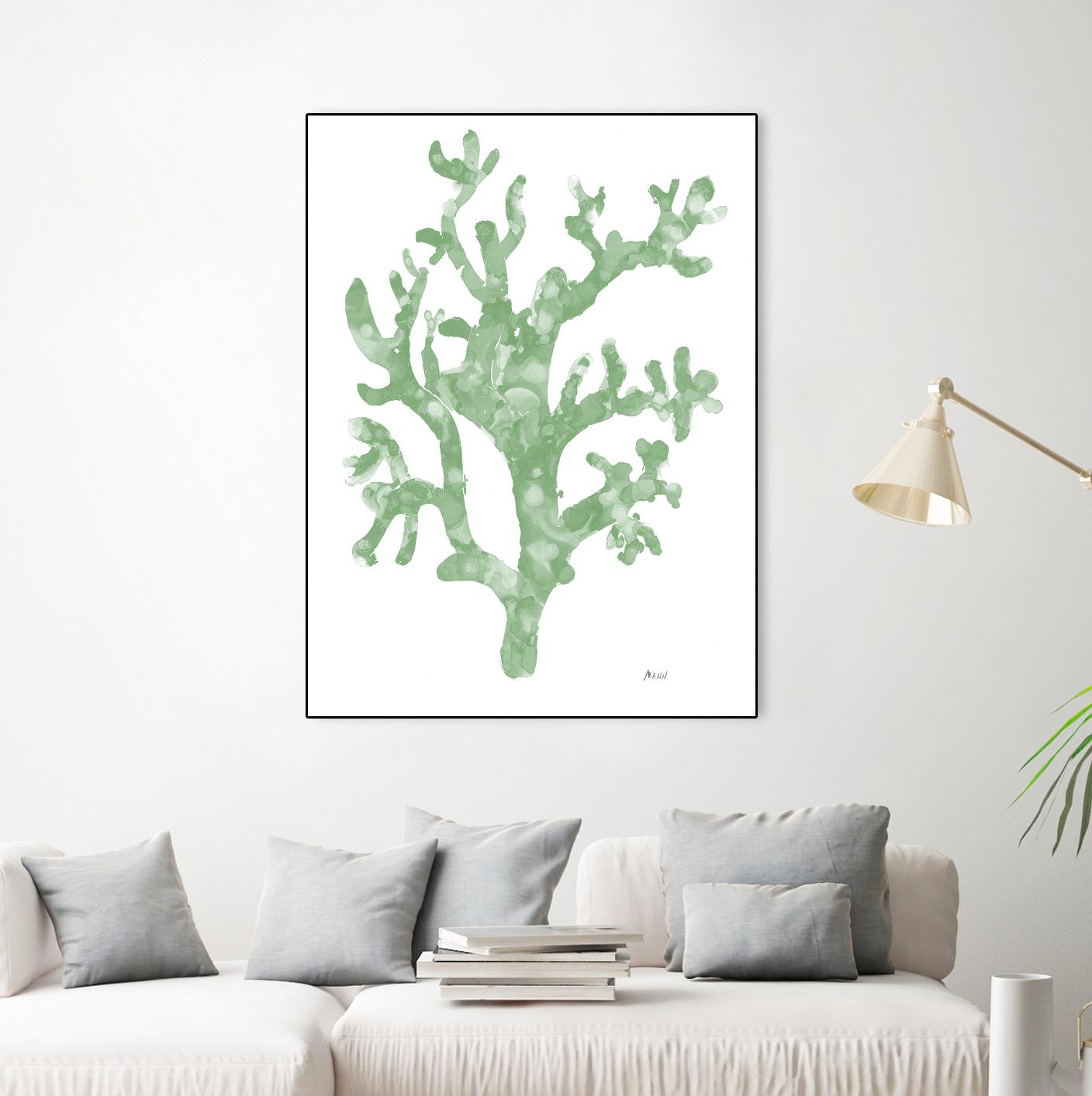 Sea Coral I V1 by Patti Mann on GIANT ART - blacks organic shapes