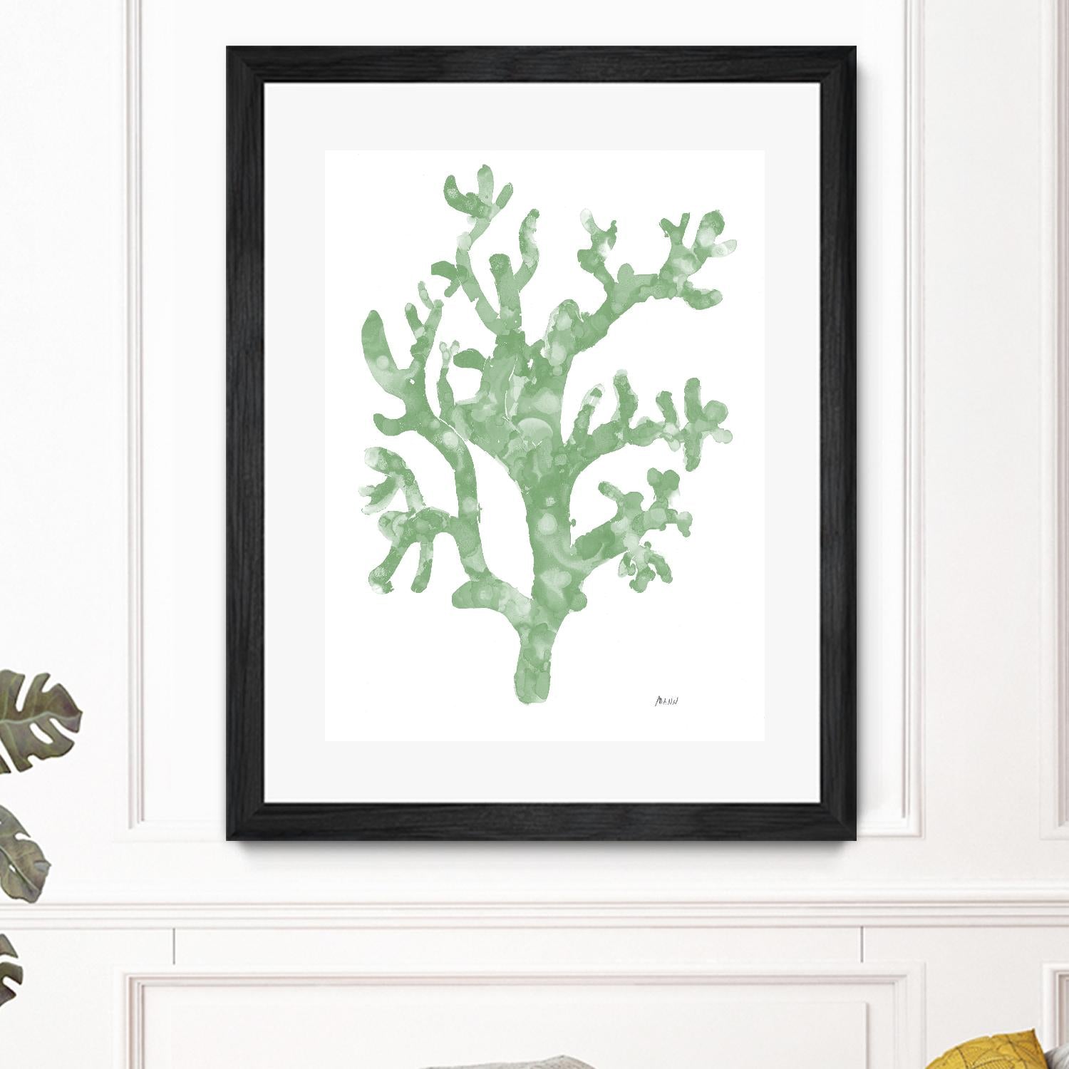 Sea Coral I V1 by Patti Mann on GIANT ART - blacks organic shapes