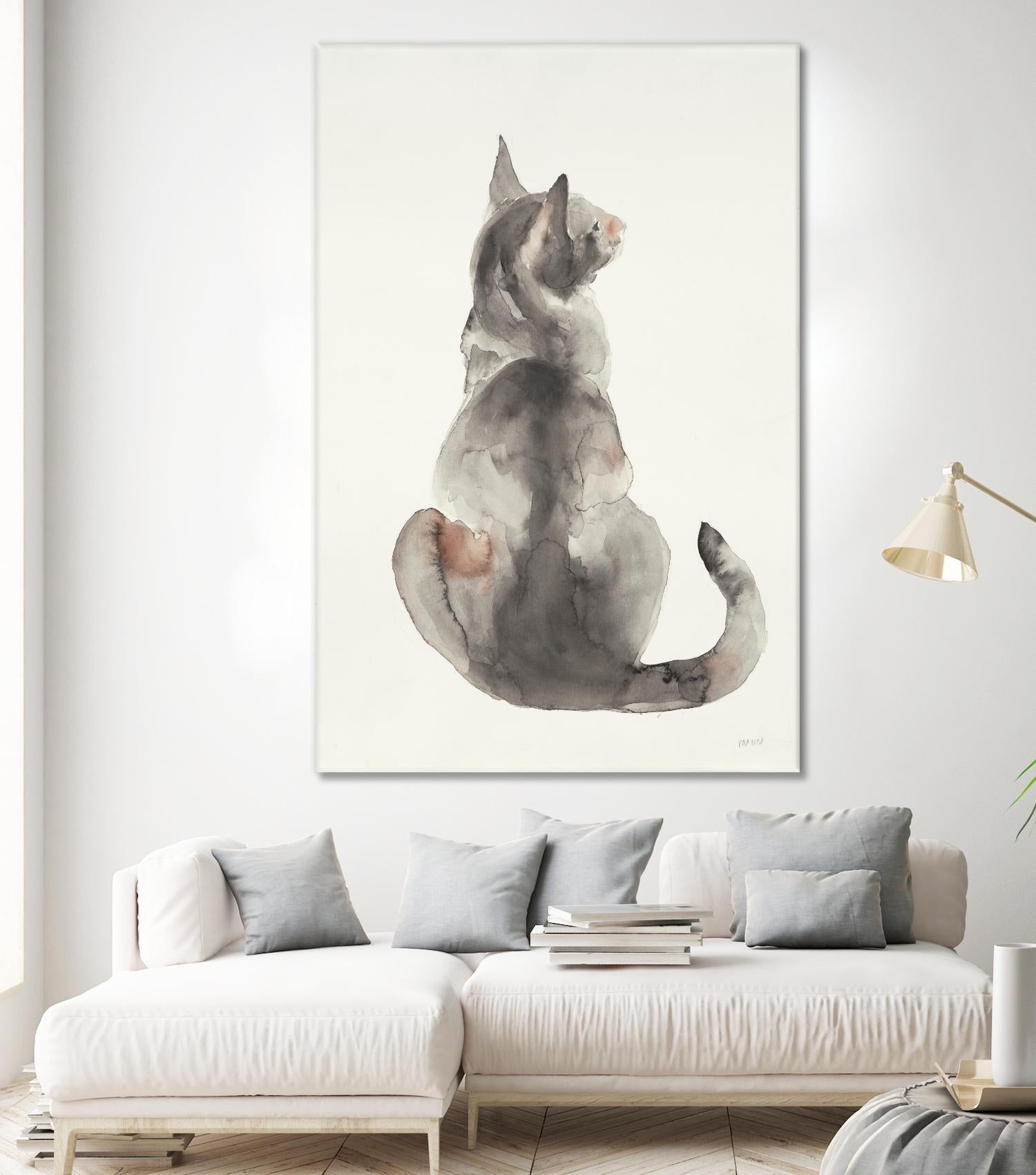 Poise I by Patti Mann on GIANT ART - grays cats