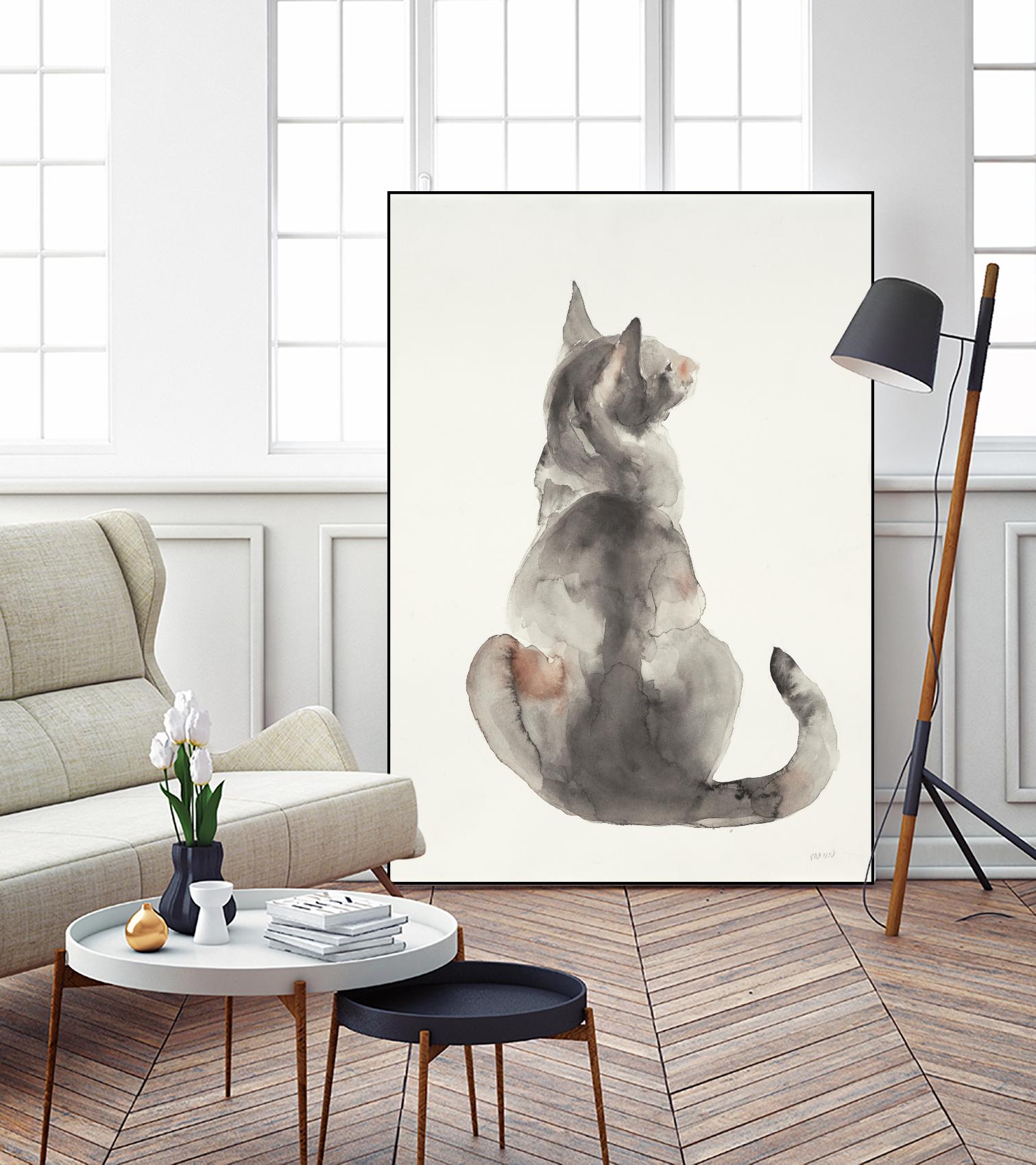 Poise I by Patti Mann on GIANT ART - grays cats