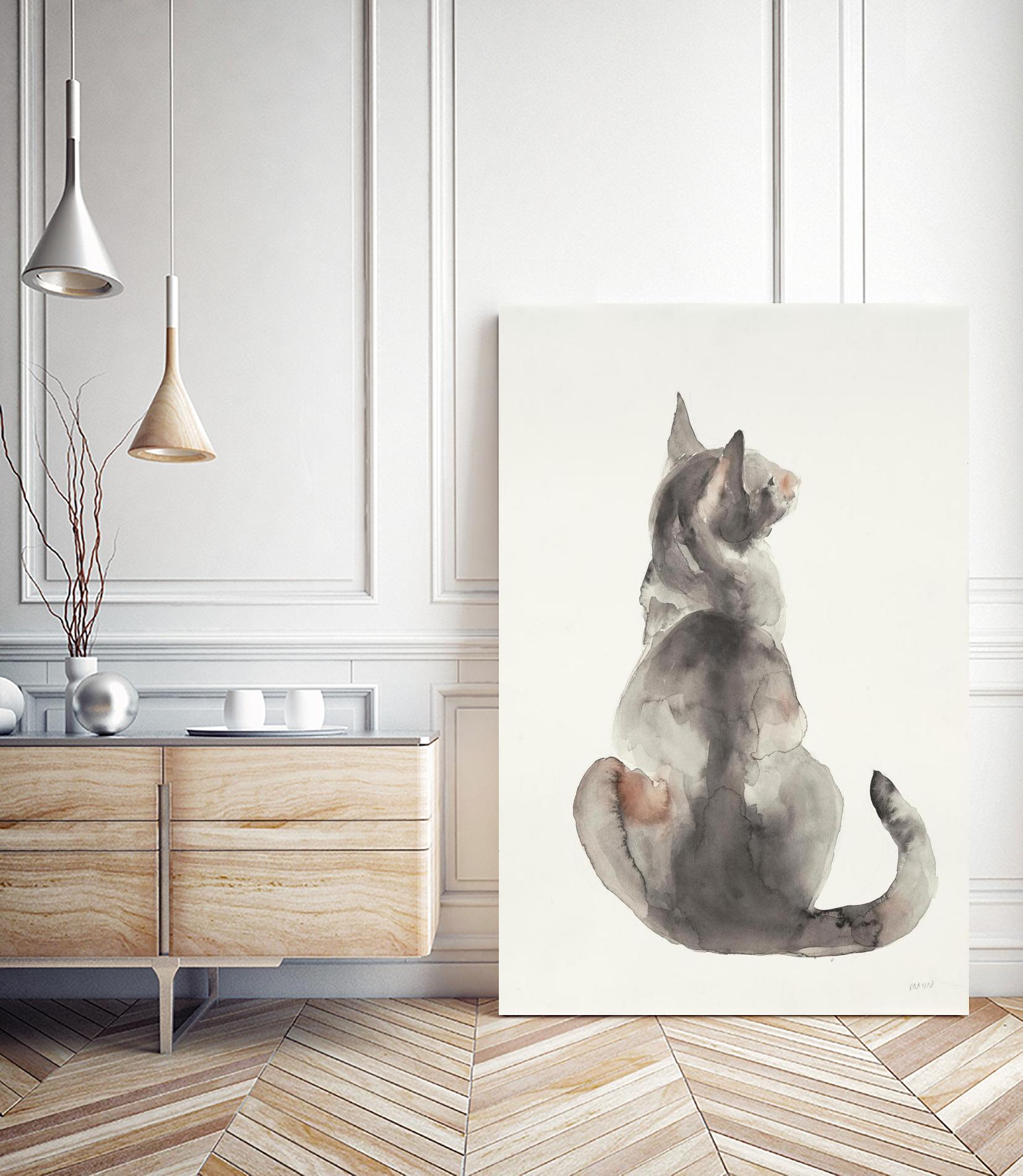Poise I by Patti Mann on GIANT ART - grays cats