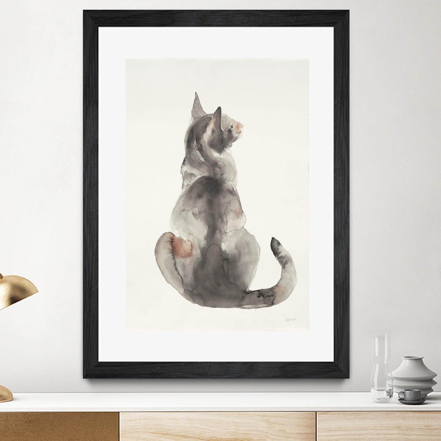 Poise I by Patti Mann on GIANT ART - grays cats