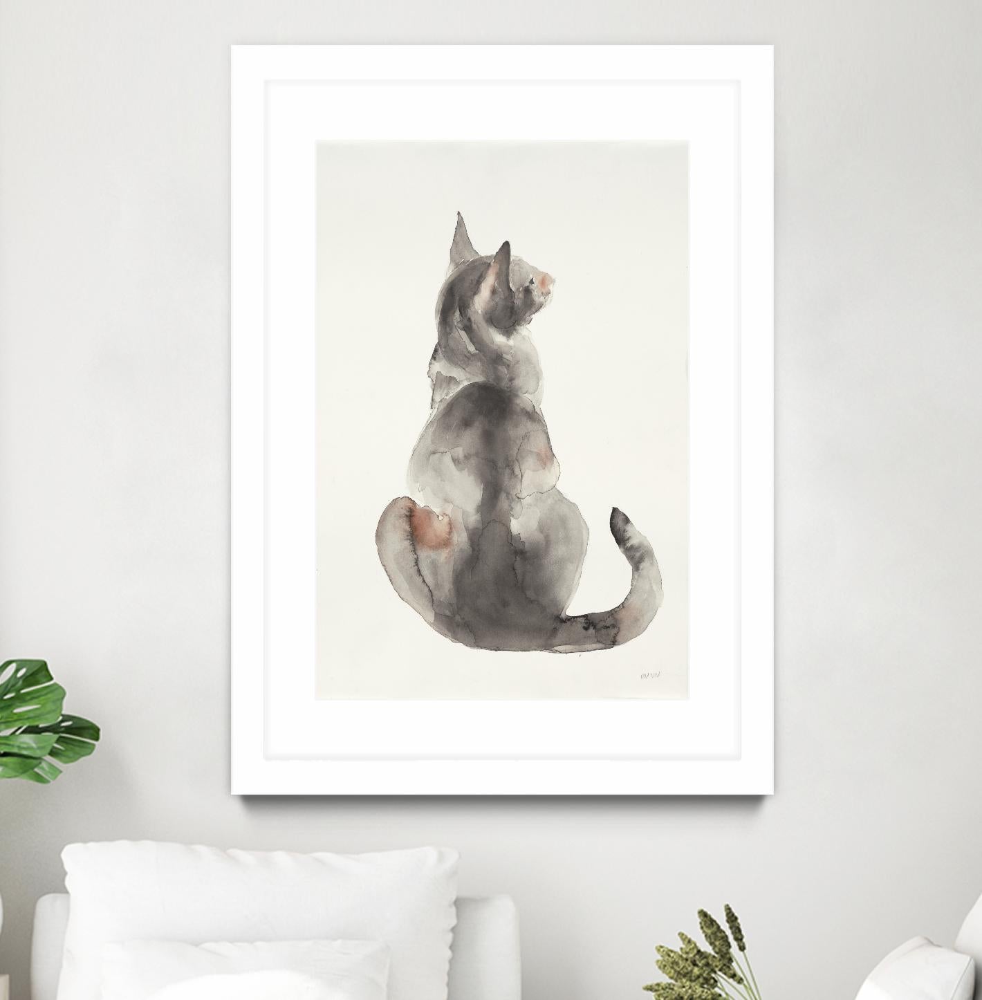 Poise I by Patti Mann on GIANT ART - grays cats