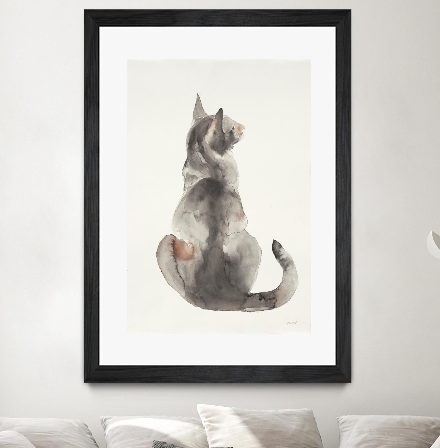 Poise I by Patti Mann on GIANT ART - grays cats