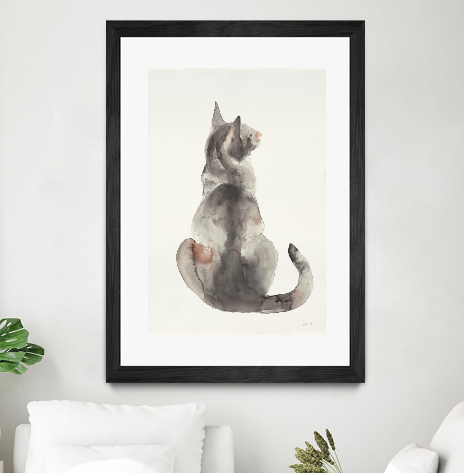 Poise I by Patti Mann on GIANT ART - grays cats