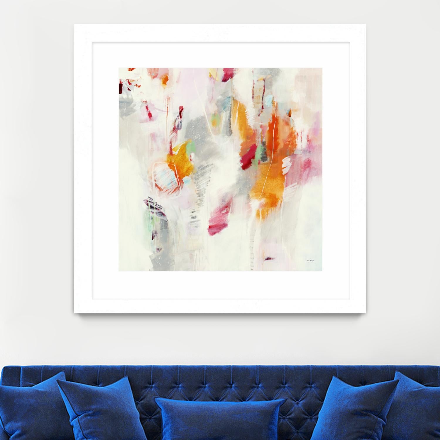 Pass on the Left by Jill Martin on GIANT ART - pale tints abstract