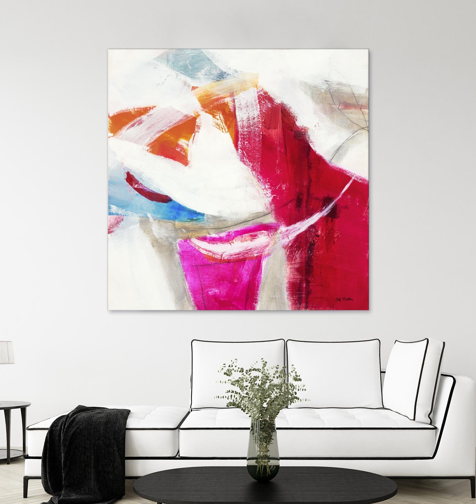 Slow Red Drift V3 by Jill Martin on GIANT ART - pinks abstract