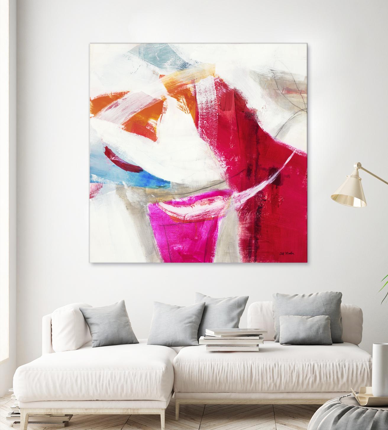 Slow Red Drift V3 by Jill Martin on GIANT ART - pinks abstract