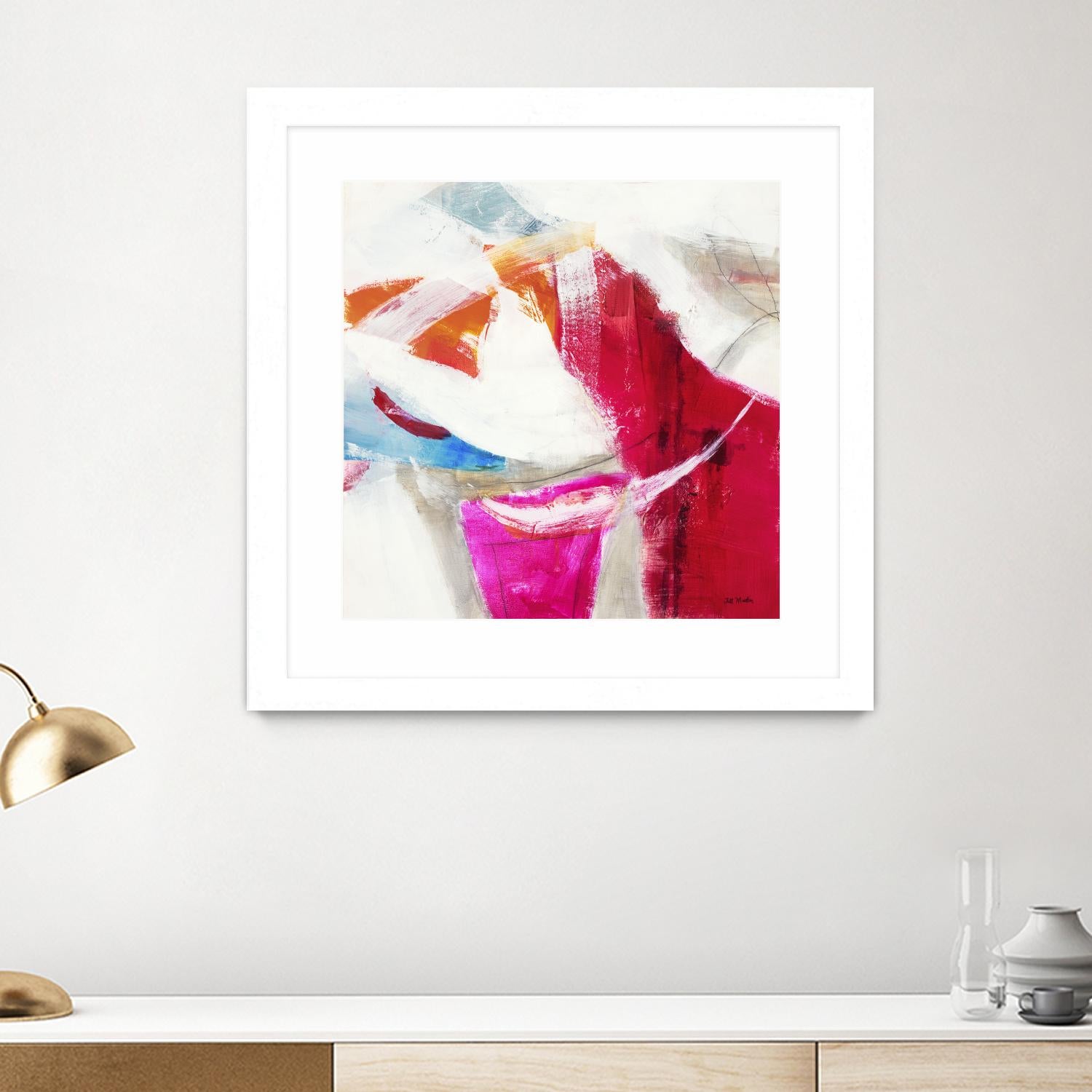 Slow Red Drift V3 by Jill Martin on GIANT ART - pinks abstract