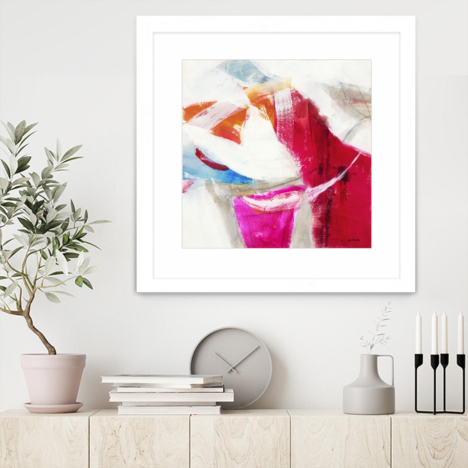 Slow Red Drift V3 by Jill Martin on GIANT ART - pinks abstract