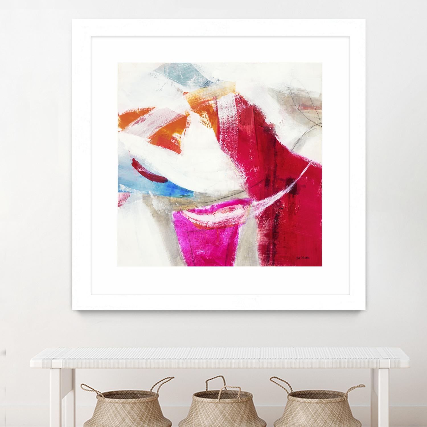 Slow Red Drift V3 by Jill Martin on GIANT ART - pinks abstract