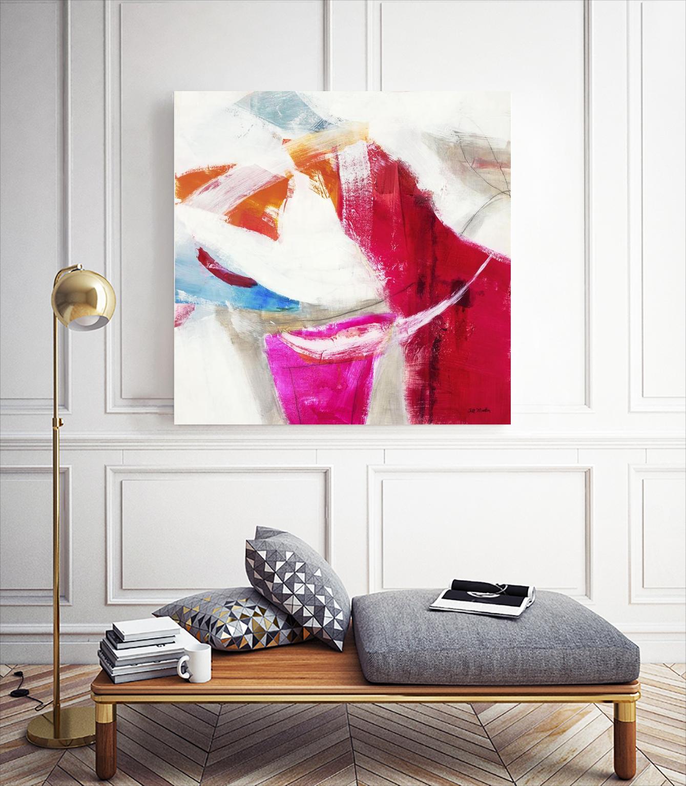 Slow Red Drift V3 by Jill Martin on GIANT ART - pinks abstract