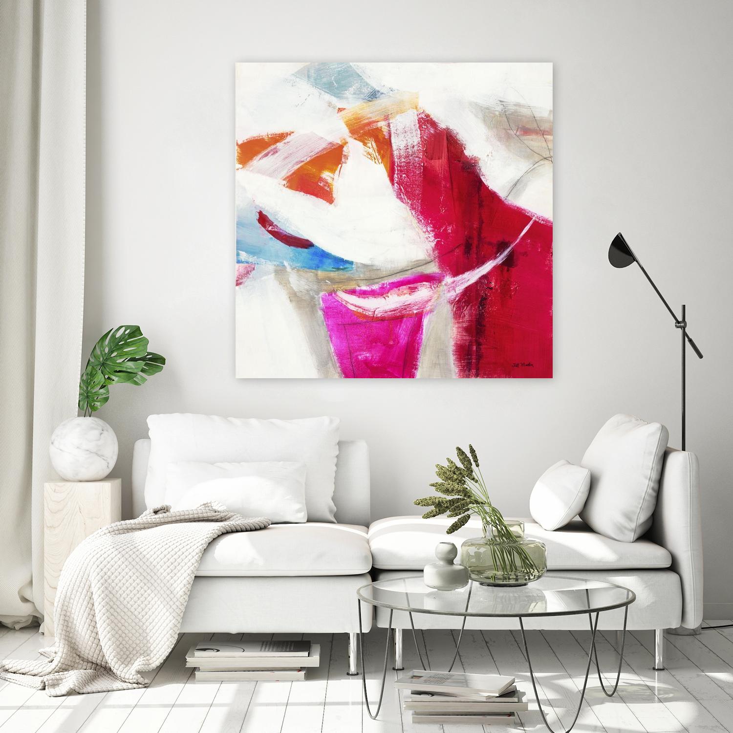 Slow Red Drift V3 by Jill Martin on GIANT ART - pinks abstract