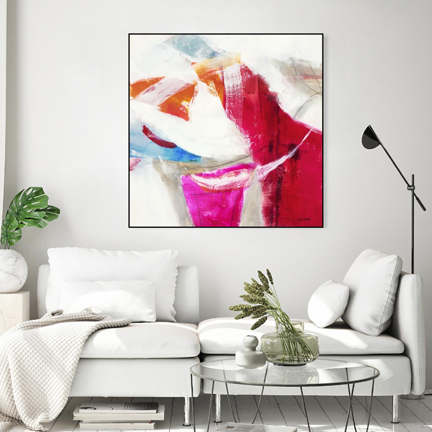 Slow Red Drift V3 by Jill Martin on GIANT ART - pinks abstract