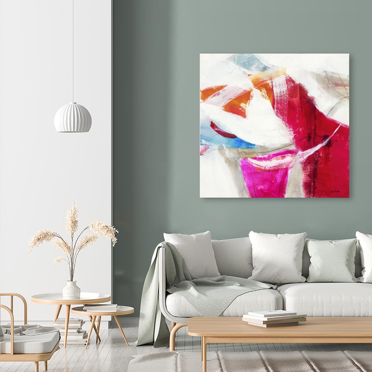 Slow Red Drift V3 by Jill Martin on GIANT ART - pinks abstract