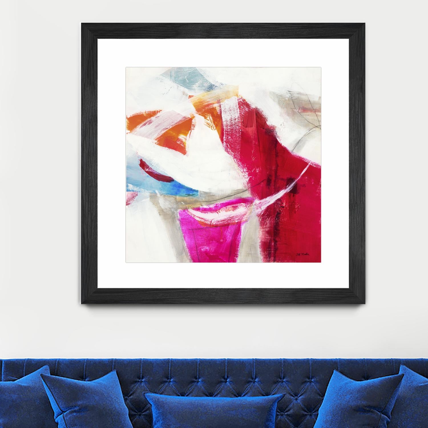 Slow Red Drift V3 by Jill Martin on GIANT ART - pinks abstract