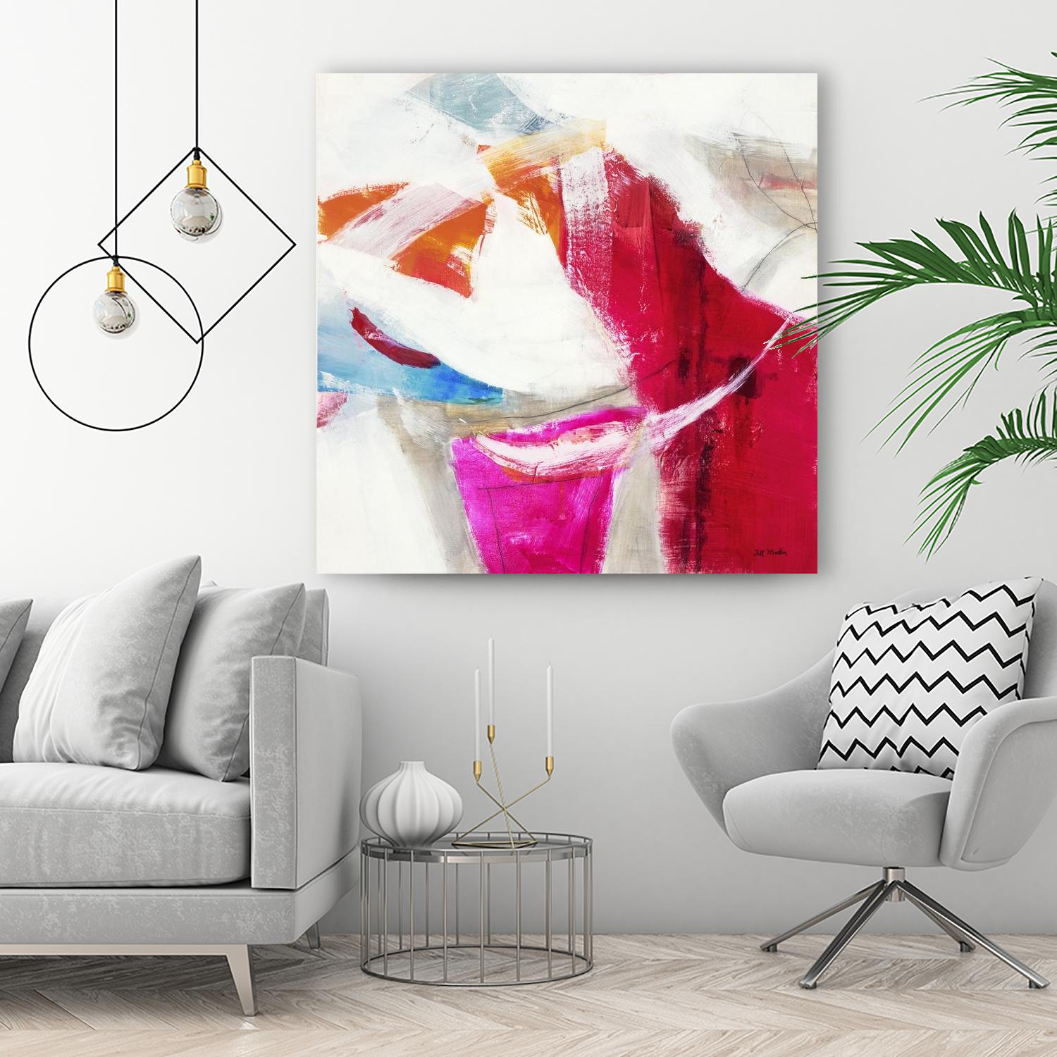 Slow Red Drift V3 by Jill Martin on GIANT ART - pinks abstract
