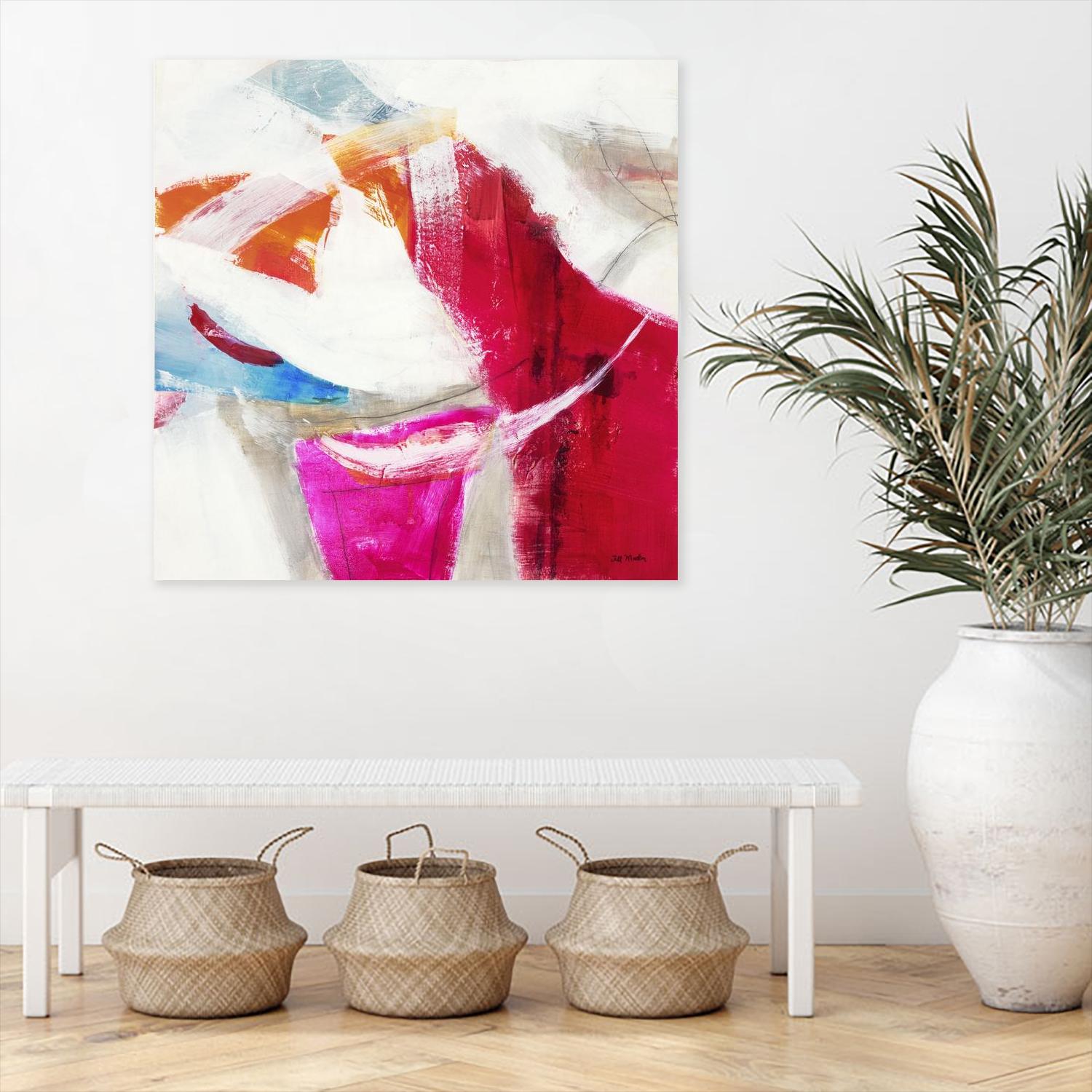 Slow Red Drift V3 by Jill Martin on GIANT ART - pinks abstract