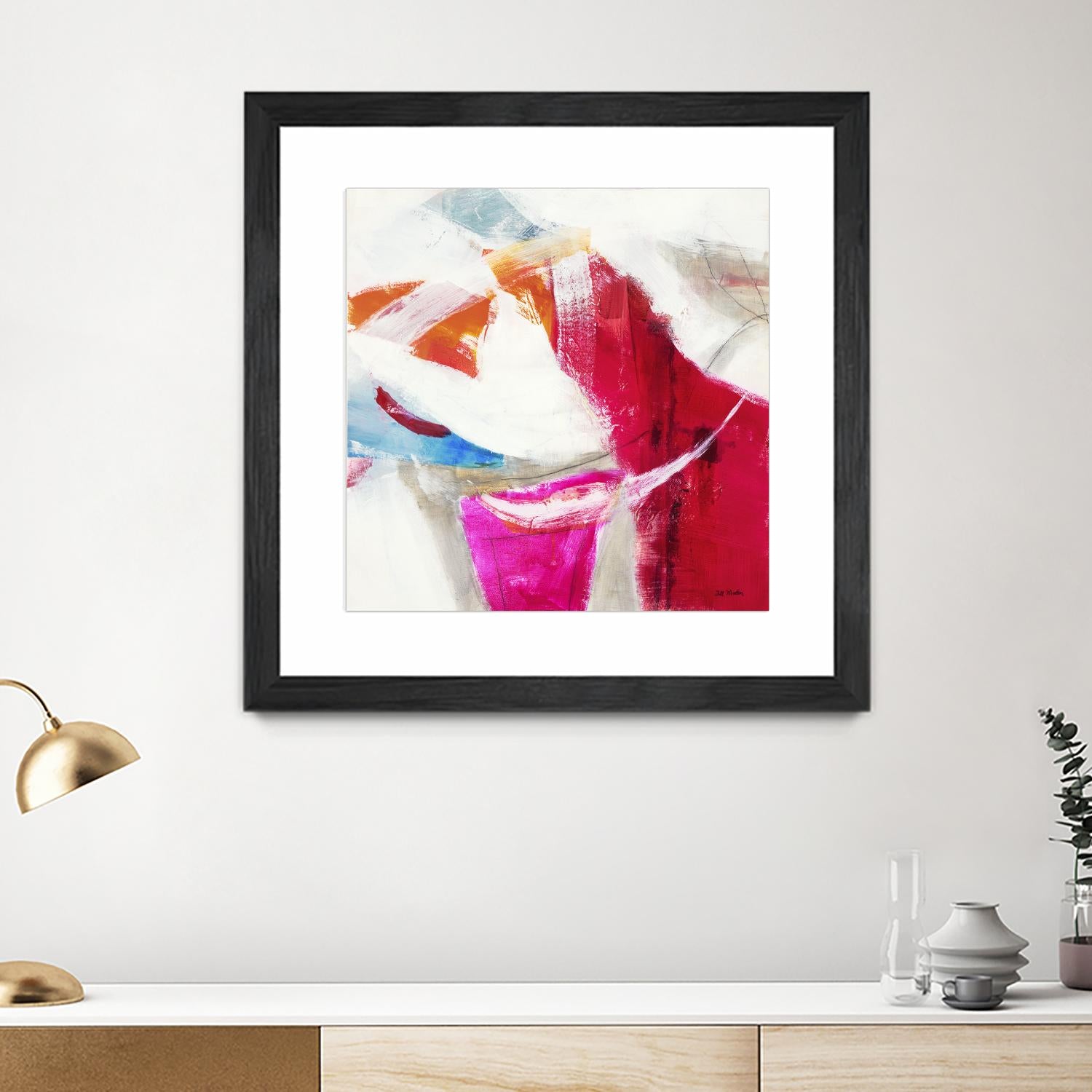 Slow Red Drift V3 by Jill Martin on GIANT ART - pinks abstract