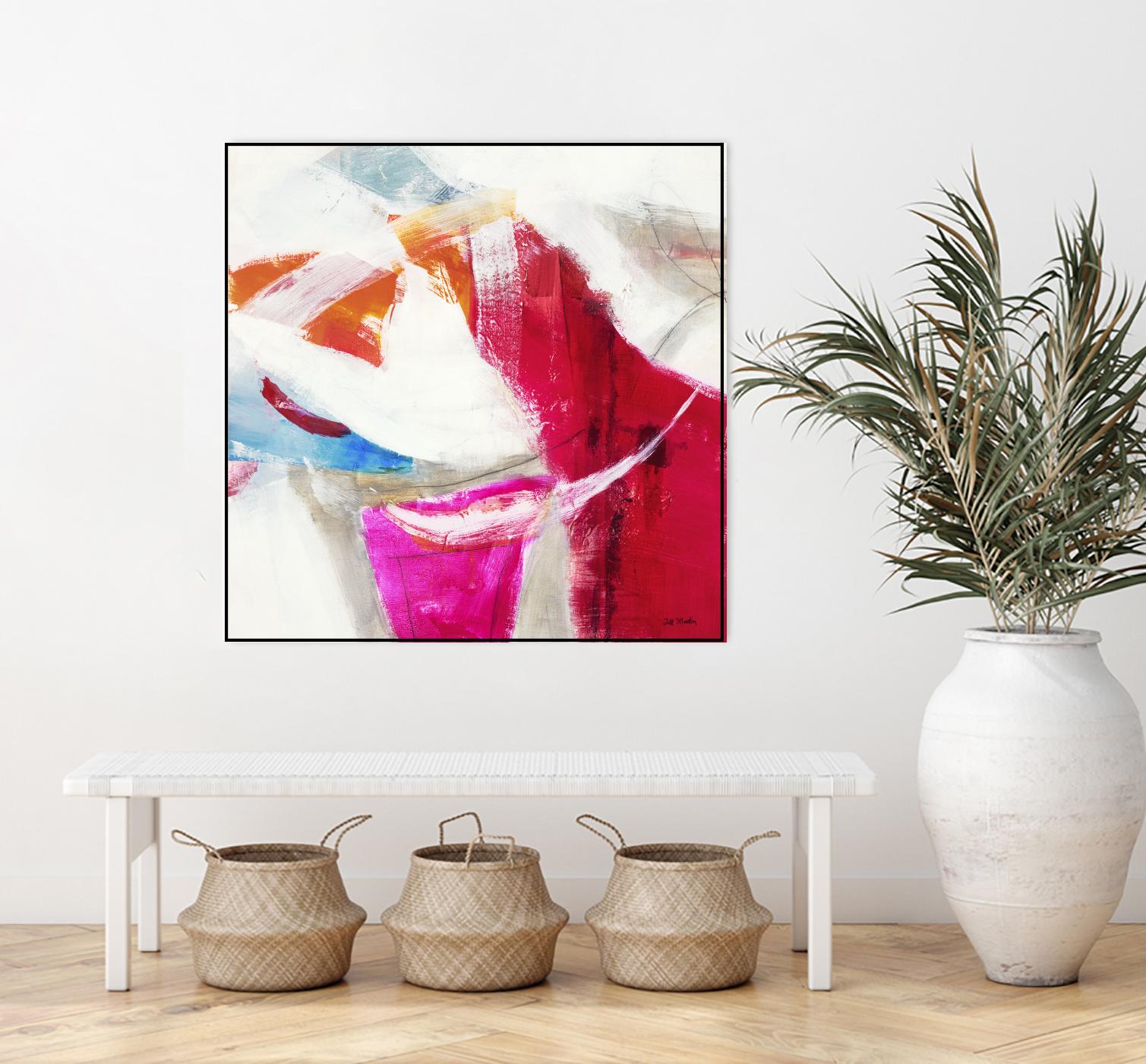 Slow Red Drift V3 by Jill Martin on GIANT ART - pinks abstract