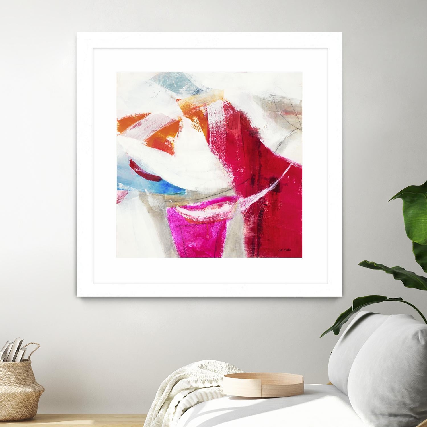 Slow Red Drift V3 by Jill Martin on GIANT ART - pinks abstract