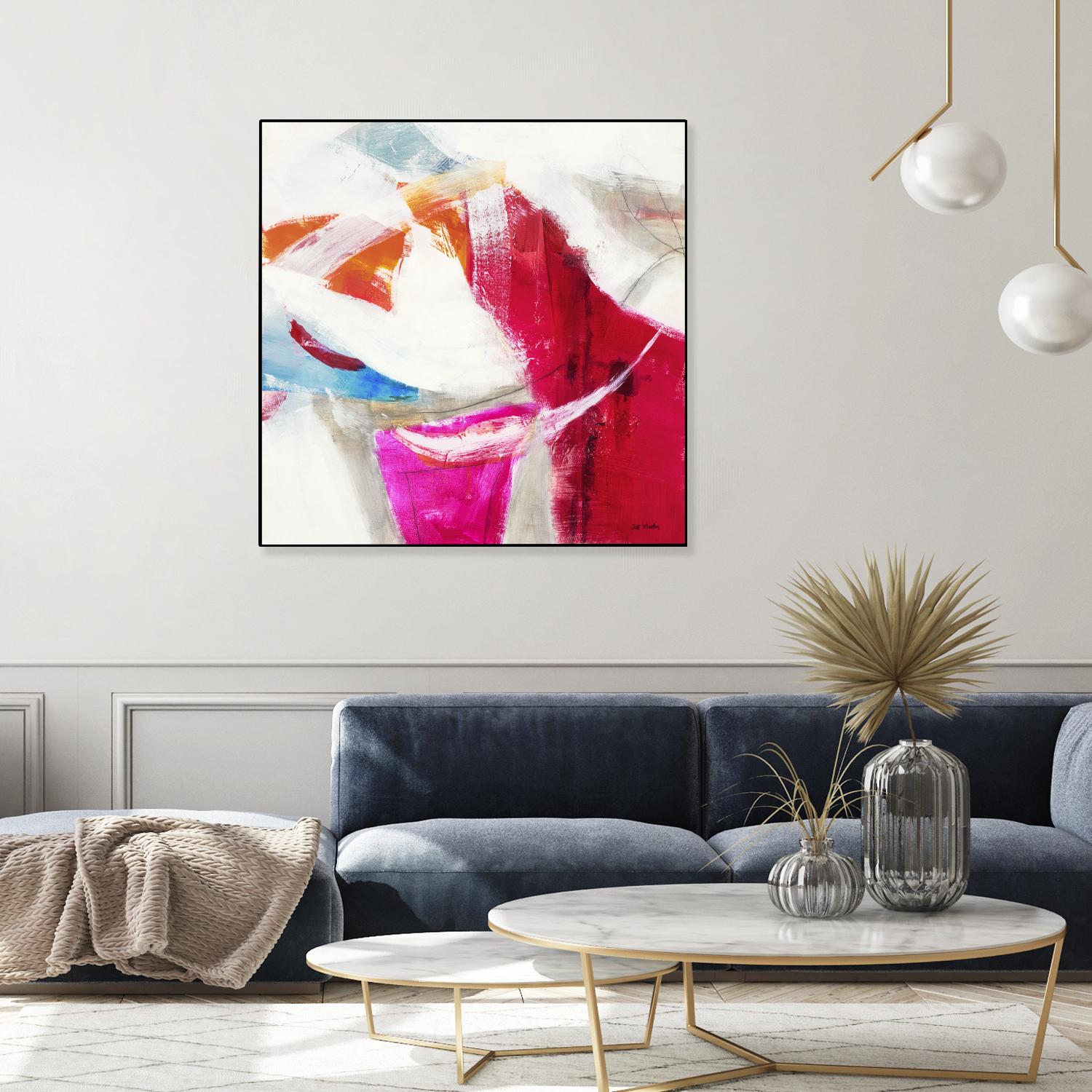 Slow Red Drift V3 by Jill Martin on GIANT ART - pinks abstract