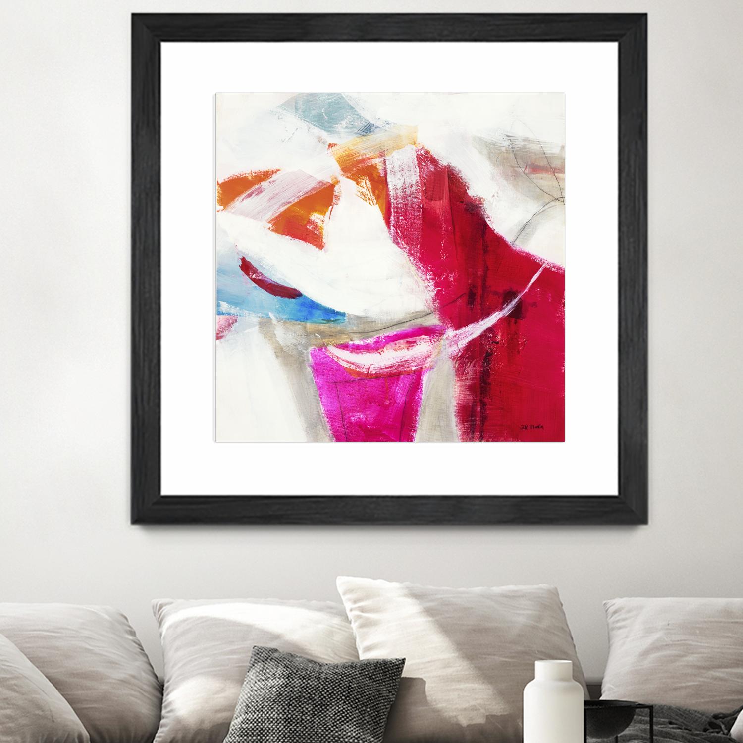 Slow Red Drift V3 by Jill Martin on GIANT ART - pinks abstract