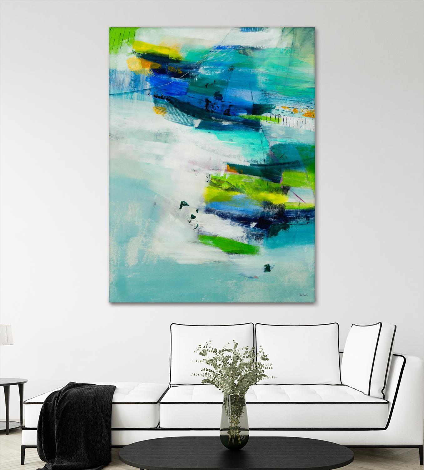 Moving Quickly by Jill Martin on GIANT ART - blues abstract blue