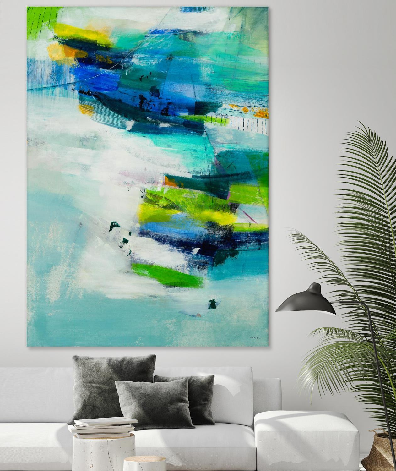 Moving Quickly by Jill Martin on GIANT ART - blues abstract blue