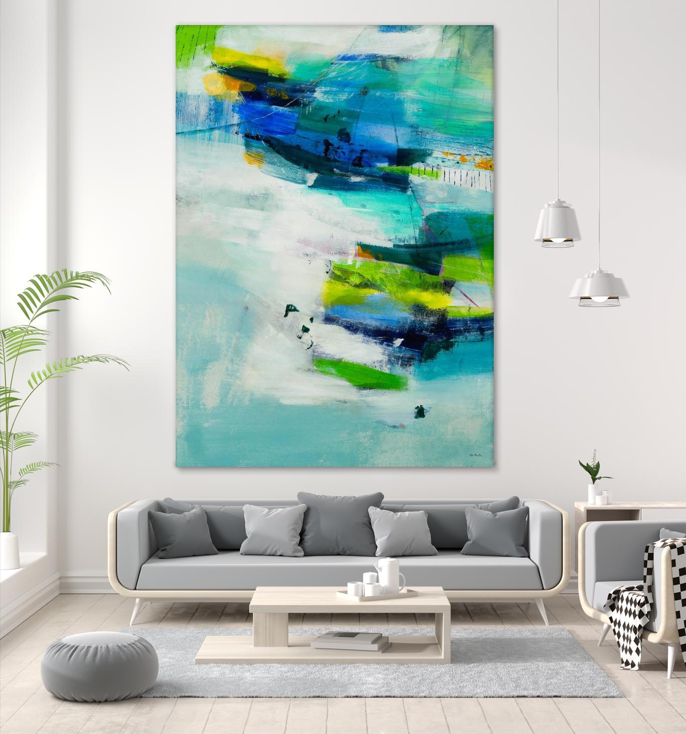 Moving Quickly by Jill Martin on GIANT ART - blues abstract blue