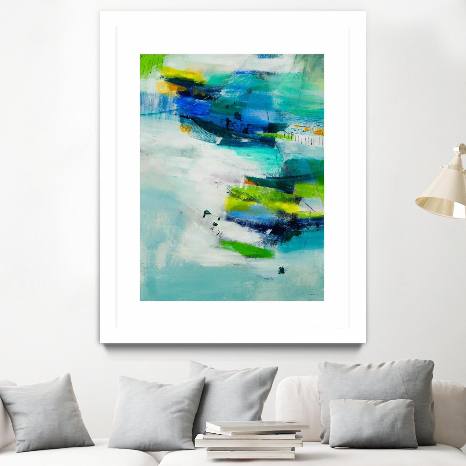 Moving Quickly by Jill Martin on GIANT ART - blues abstract blue