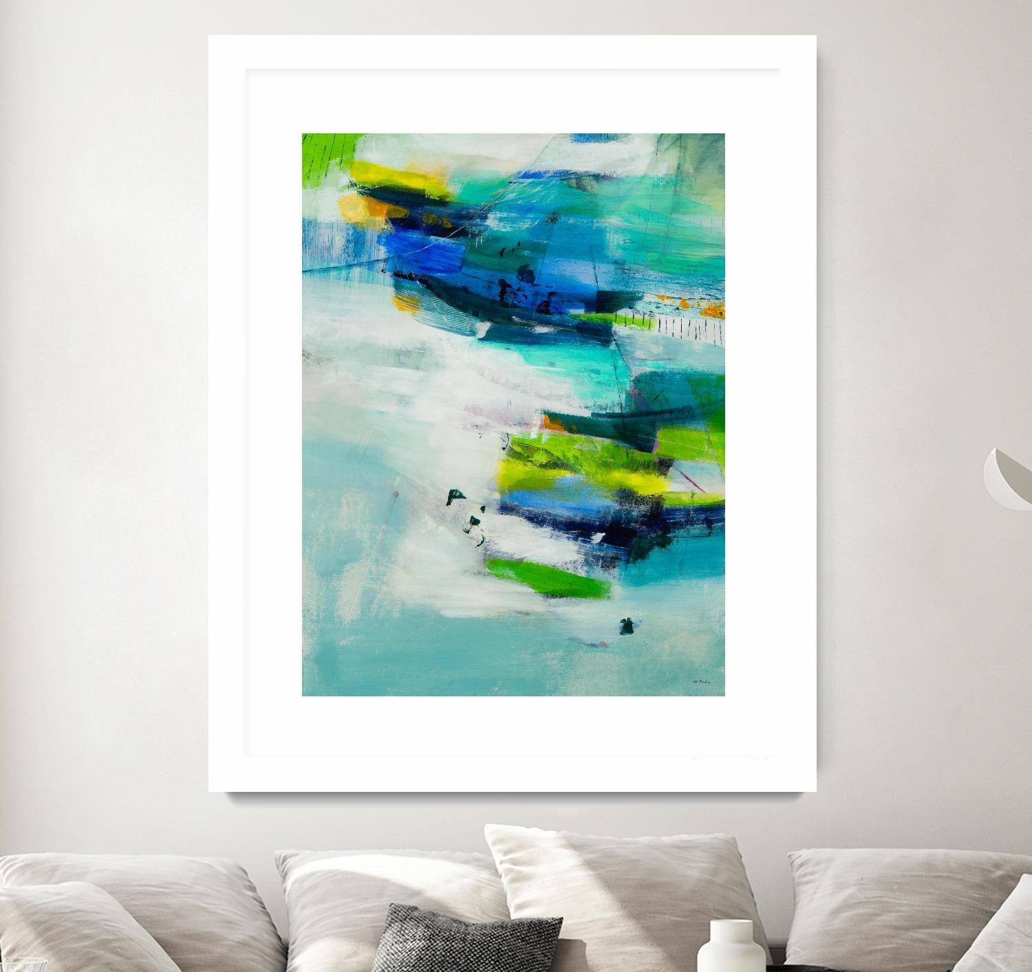 Moving Quickly by Jill Martin on GIANT ART - blues abstract blue