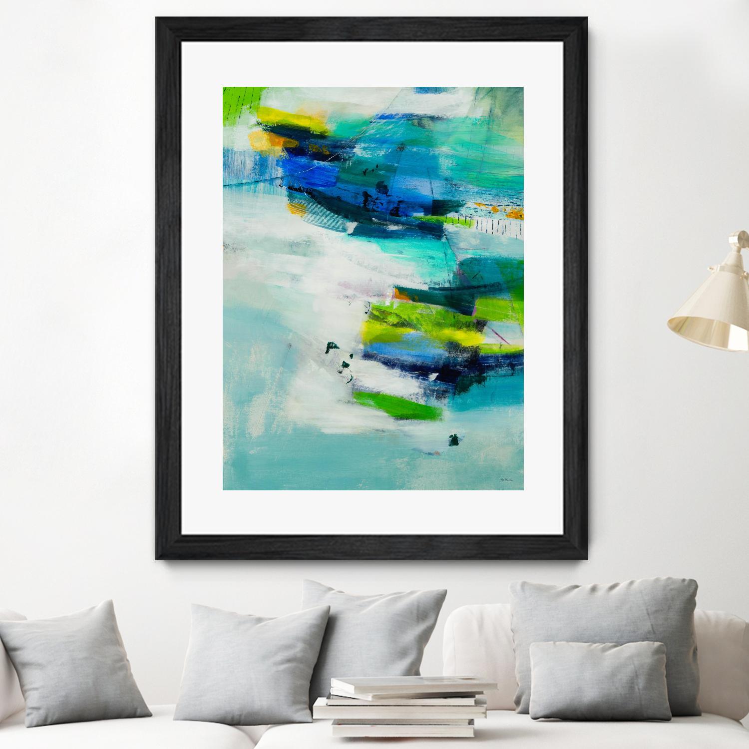 Moving Quickly by Jill Martin on GIANT ART - blues abstract blue