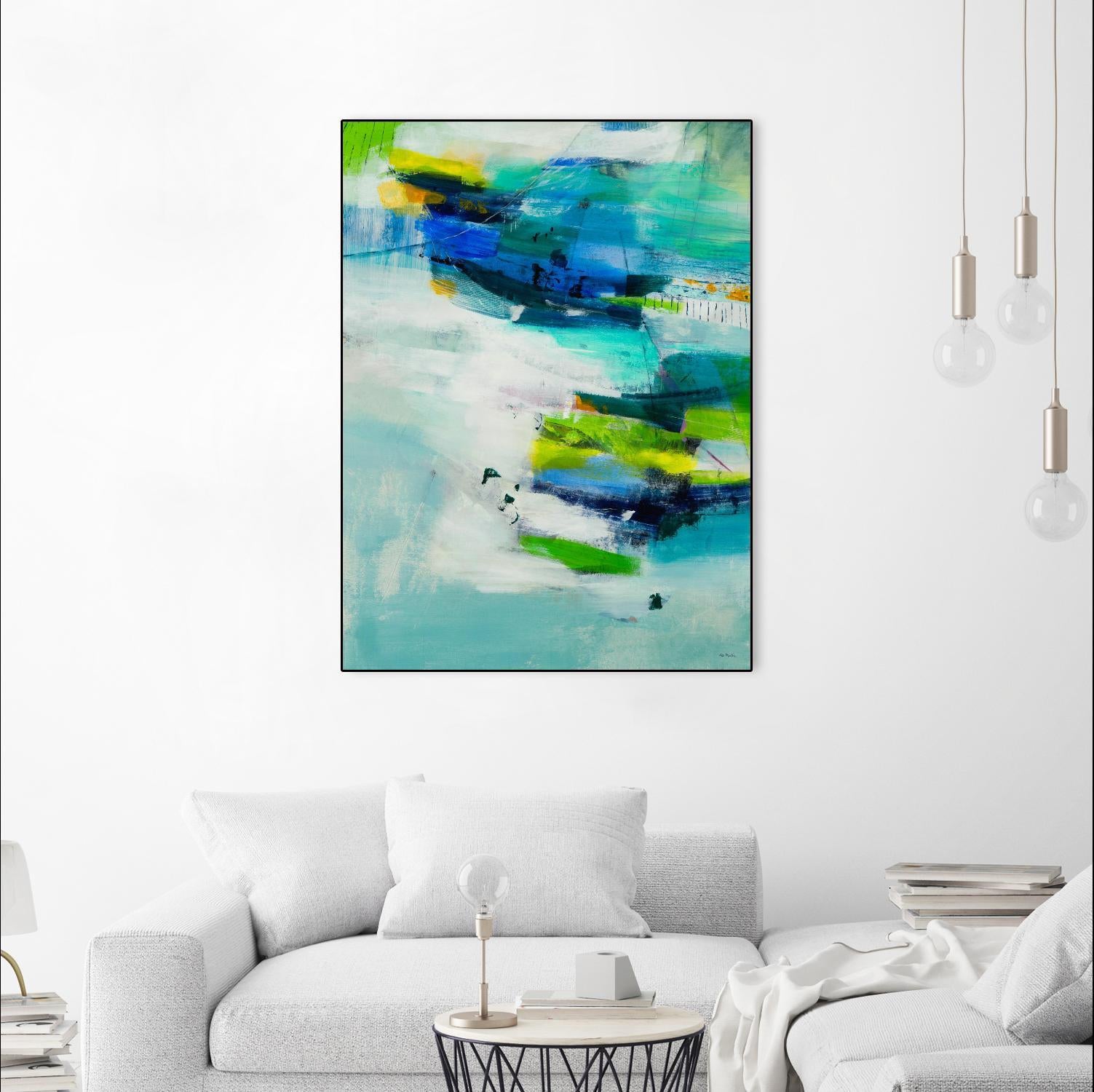 Moving Quickly by Jill Martin on GIANT ART - blues abstract blue