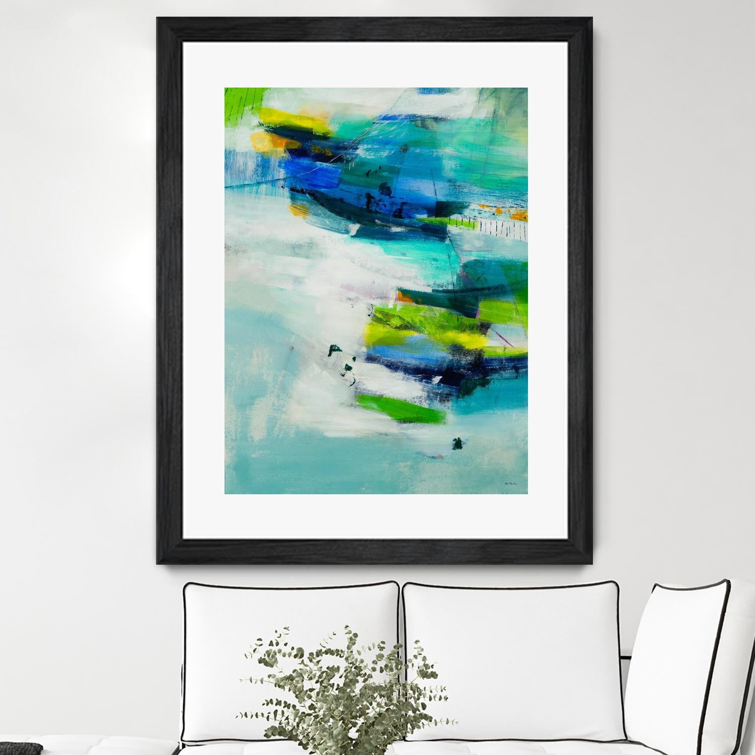 Moving Quickly by Jill Martin on GIANT ART - blues abstract blue