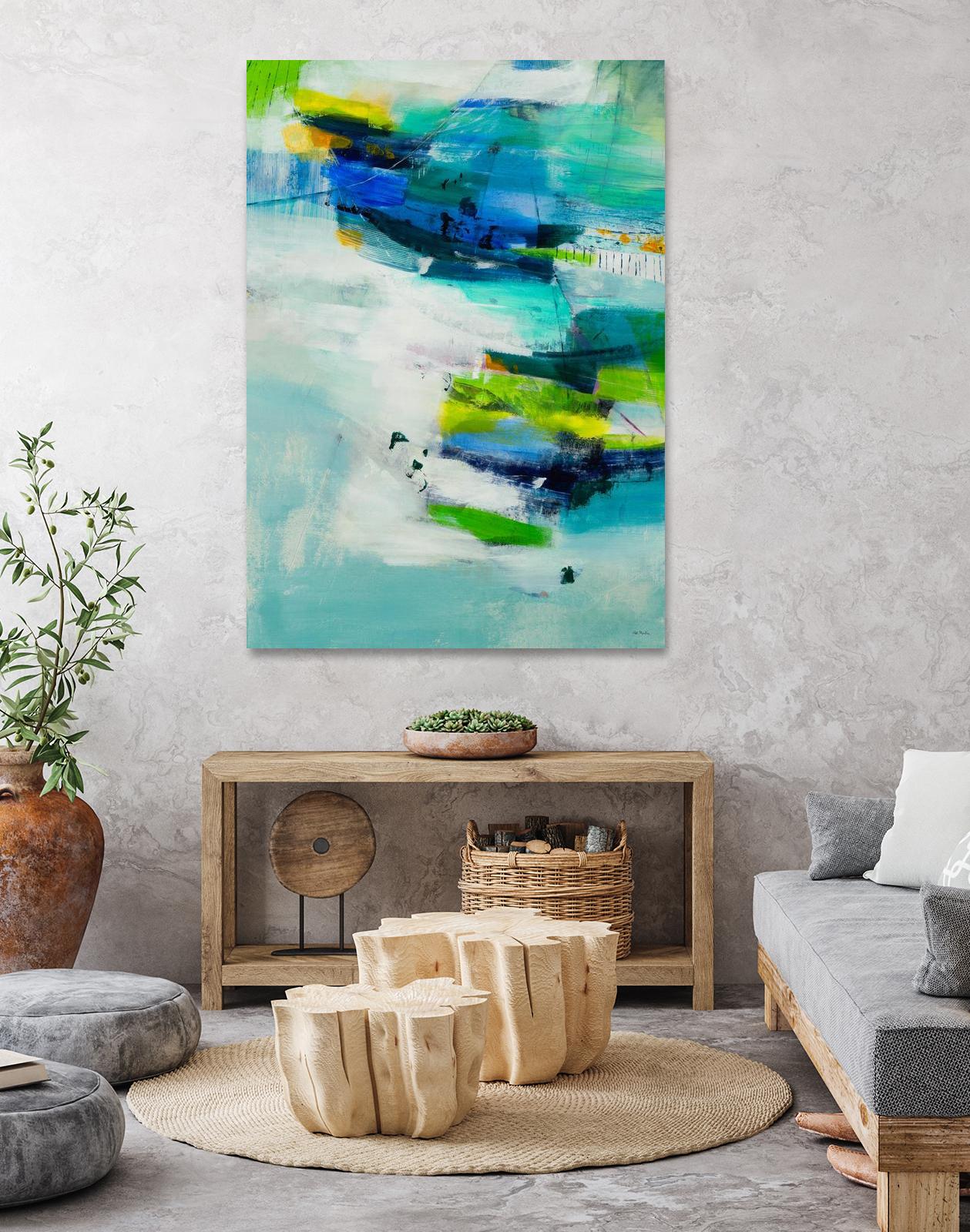 Moving Quickly by Jill Martin on GIANT ART - blues abstract blue