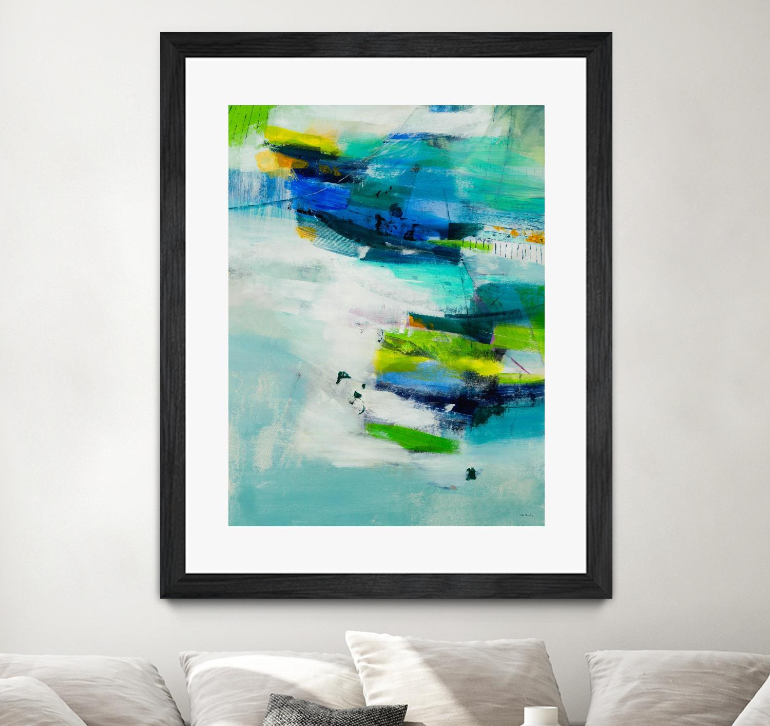 Moving Quickly by Jill Martin on GIANT ART - blues abstract blue
