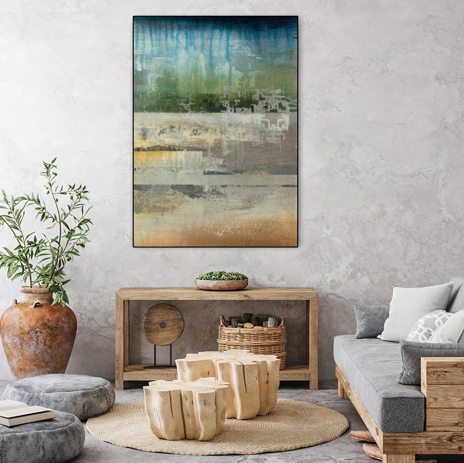 Shades Of Sunset V4 by K. Nari on GIANT ART - blues abstract abstract landscapes