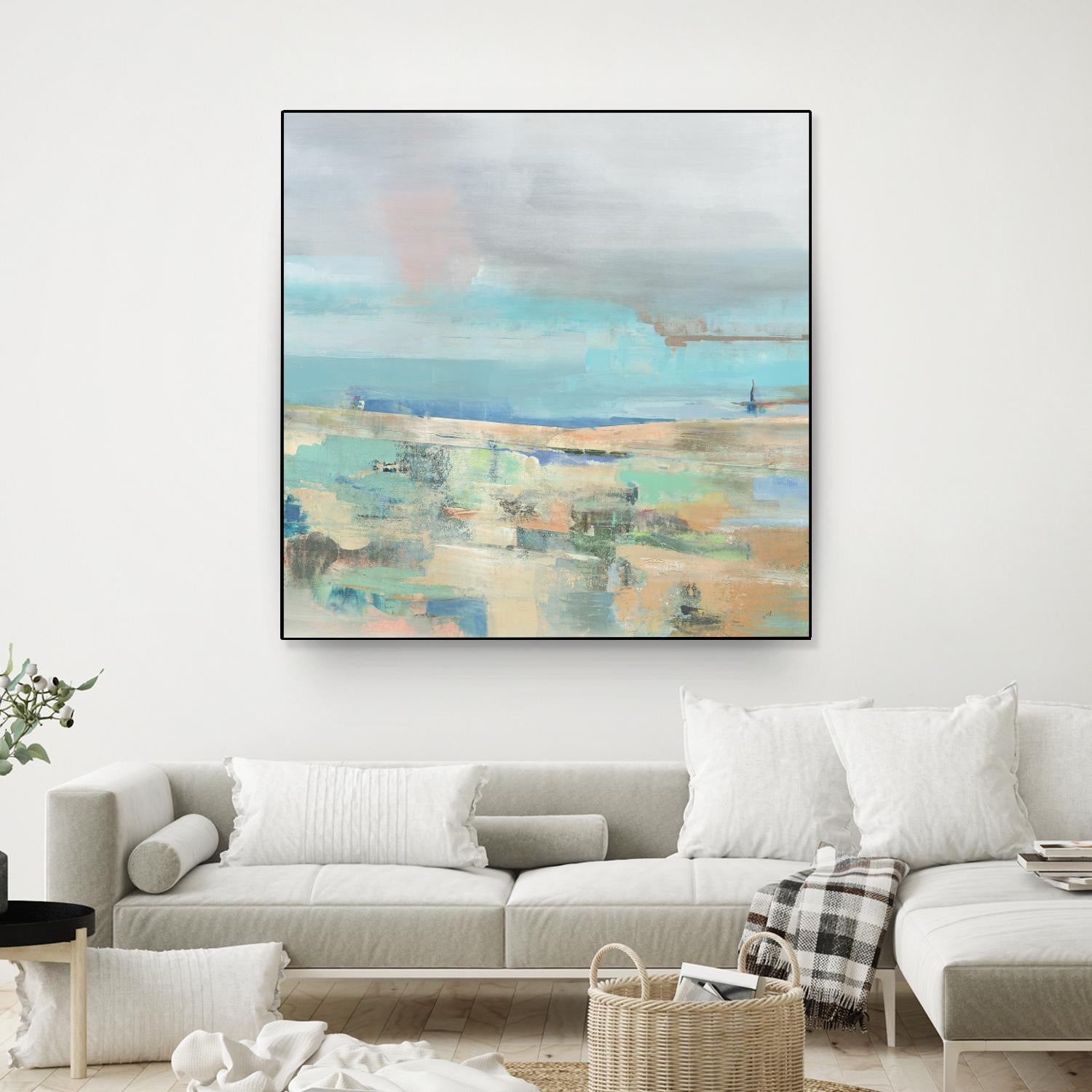 Low Tide I by Nancy Ngo on GIANT ART - pale tints abstract, landscape