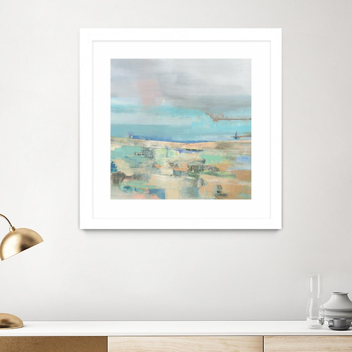 Low Tide I by Nancy Ngo on GIANT ART - pale tints abstract, landscape