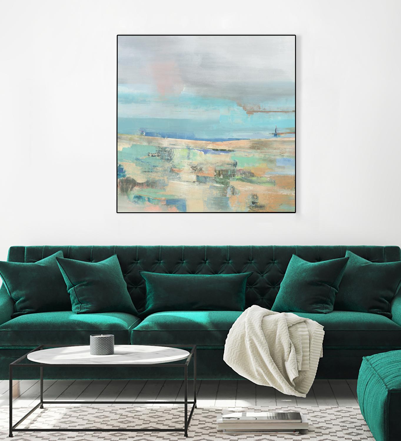 Low Tide I by Nancy Ngo on GIANT ART - pale tints abstract, landscape