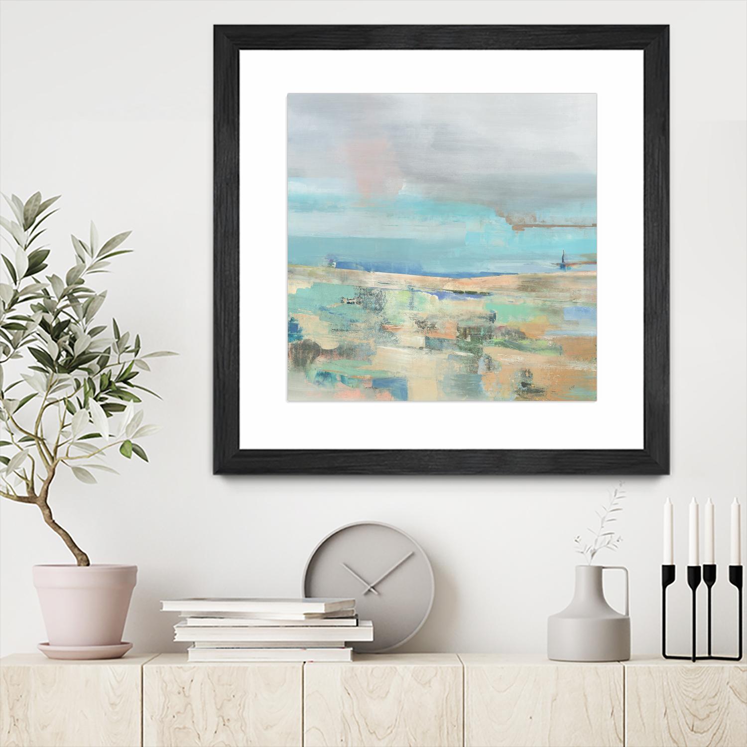 Low Tide I by Nancy Ngo on GIANT ART - pale tints abstract, landscape