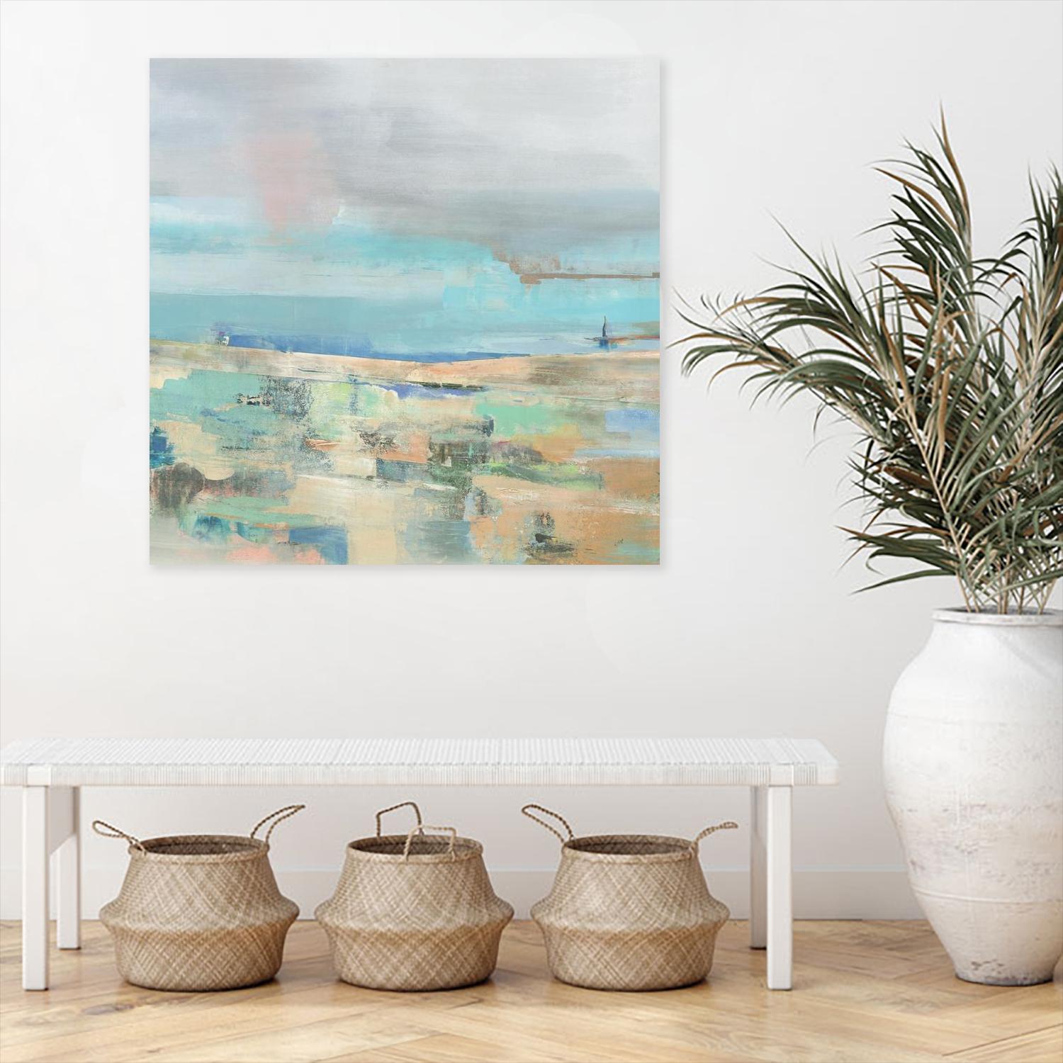 Low Tide I by Nancy Ngo on GIANT ART - pale tints abstract, landscape