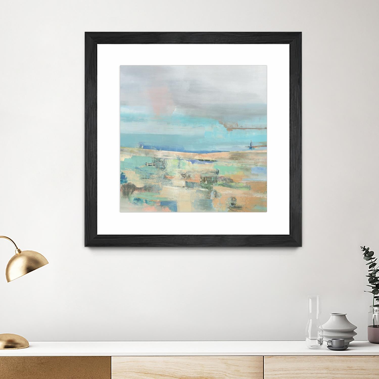 Low Tide I by Nancy Ngo on GIANT ART - pale tints abstract, landscape