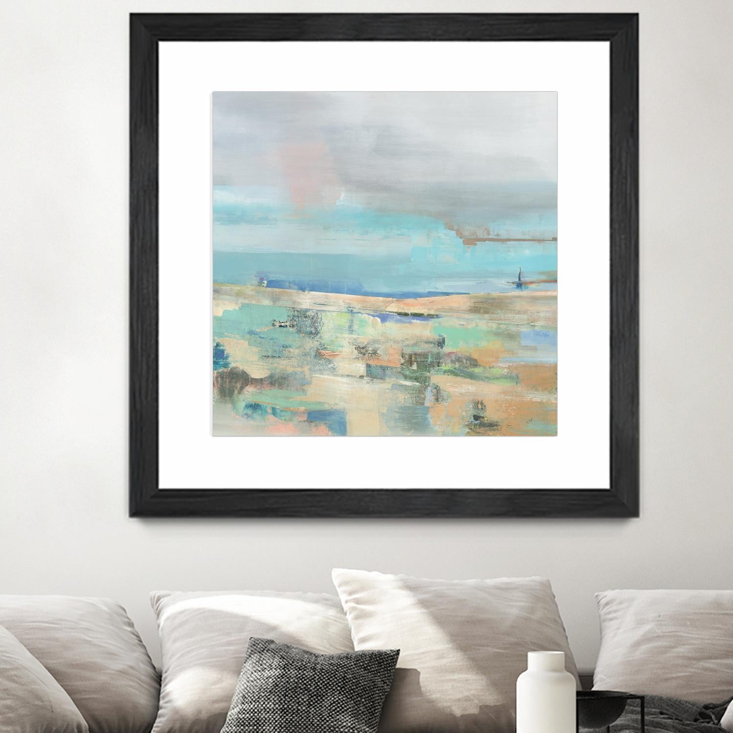Low Tide I by Nancy Ngo on GIANT ART - pale tints abstract, landscape