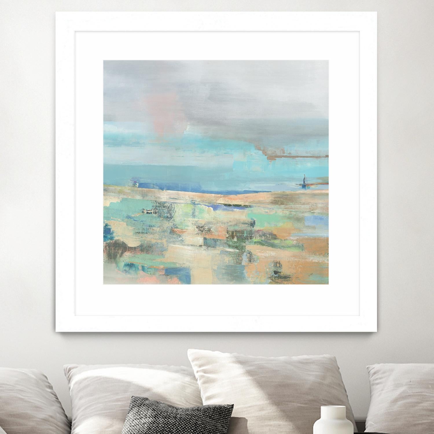 Low Tide I by Nancy Ngo on GIANT ART - pale tints abstract, landscape