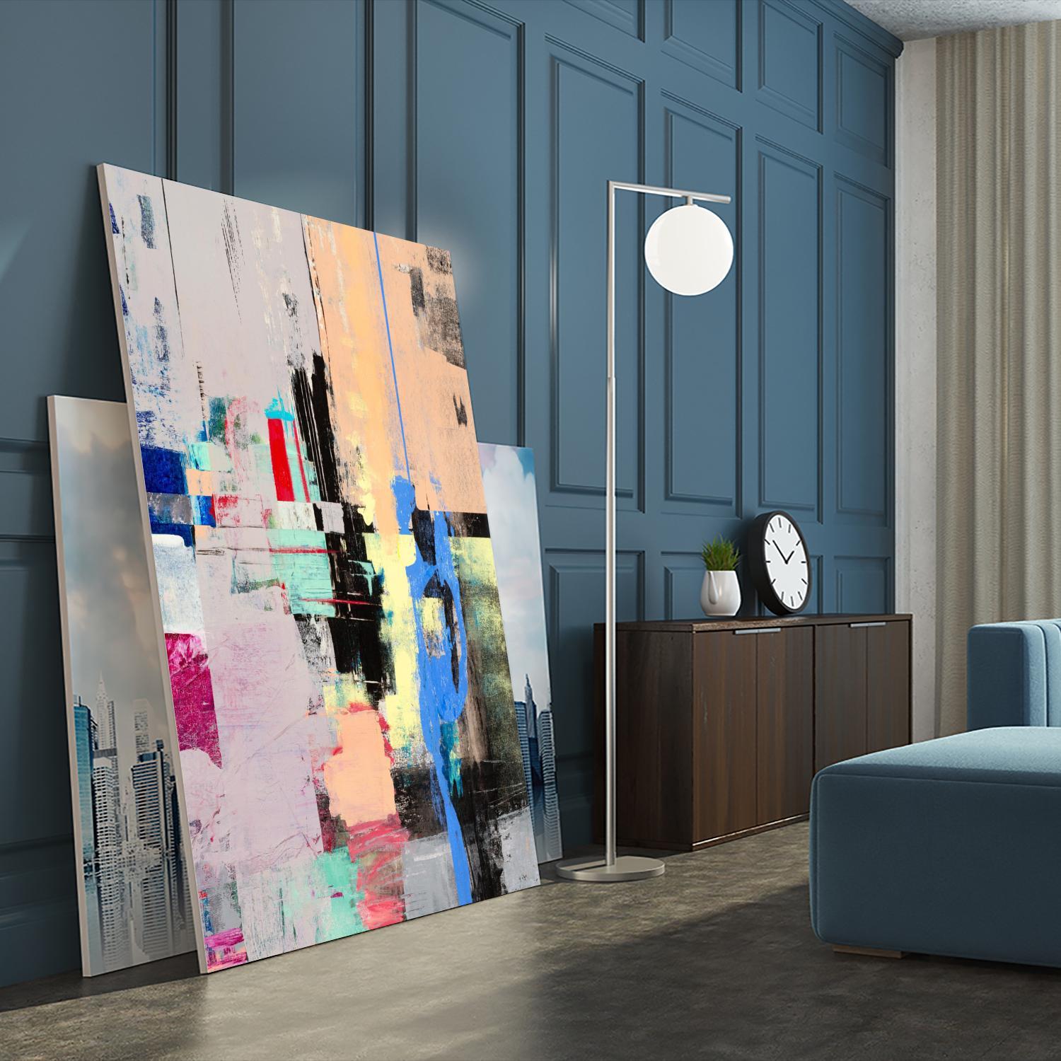 Current Form I by Nancy Ngo on GIANT ART - grays abstract blue