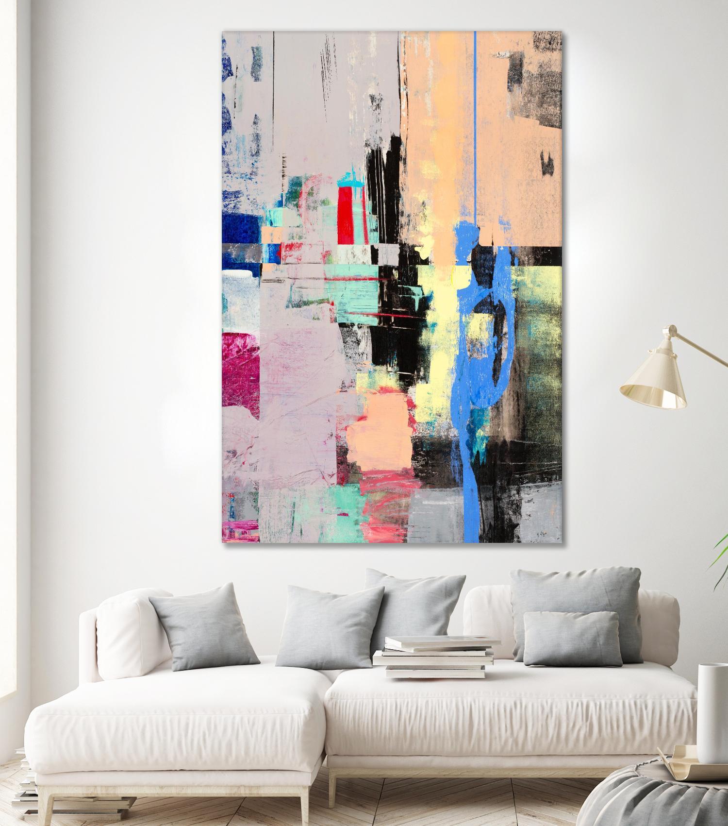 Current Form I by Nancy Ngo on GIANT ART - grays abstract blue