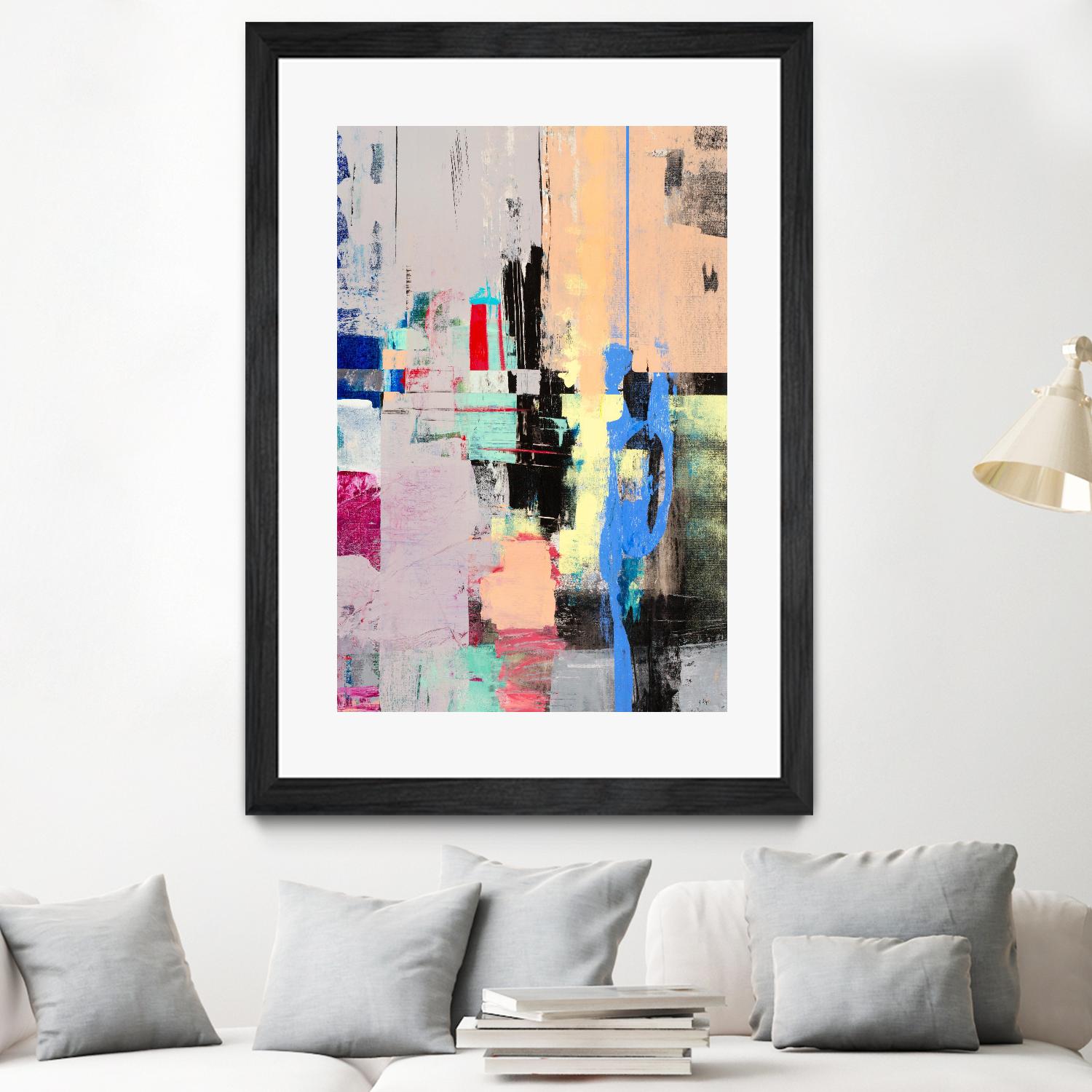 Current Form I by Nancy Ngo on GIANT ART - grays abstract blue