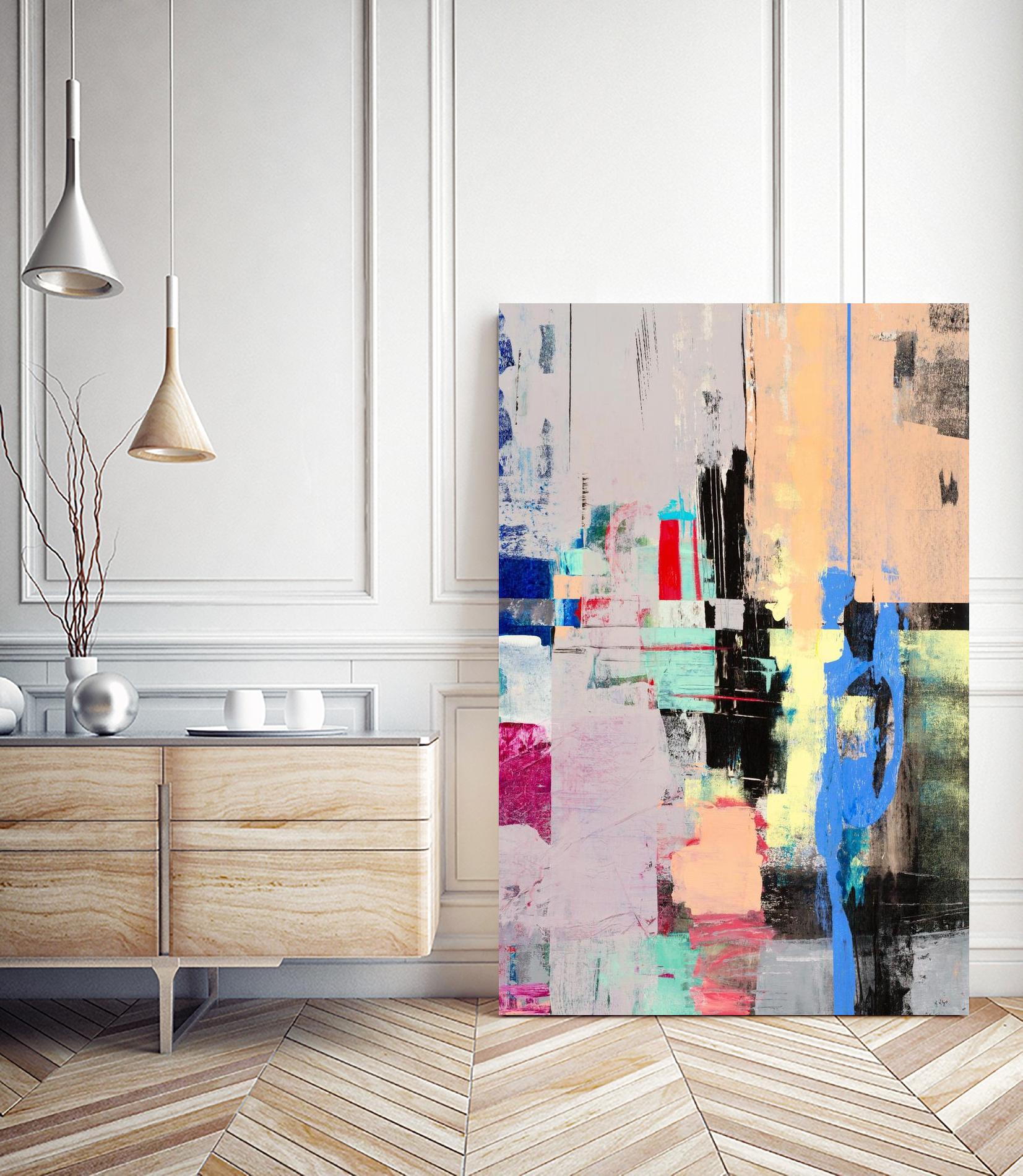 Current Form I by Nancy Ngo on GIANT ART - grays abstract blue